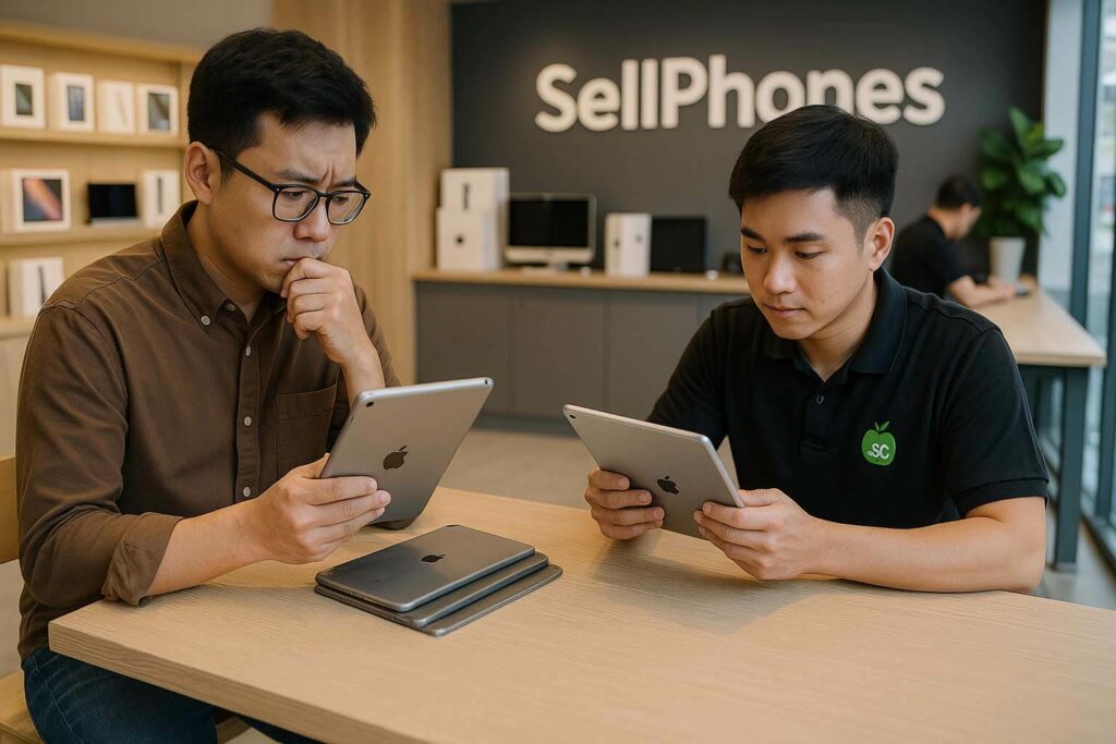 高雄 iPad 回收現場實拍|客戶與青蘋果3C 專員估價中|收購 iPad Pro/Air/mini 現場估價換現金